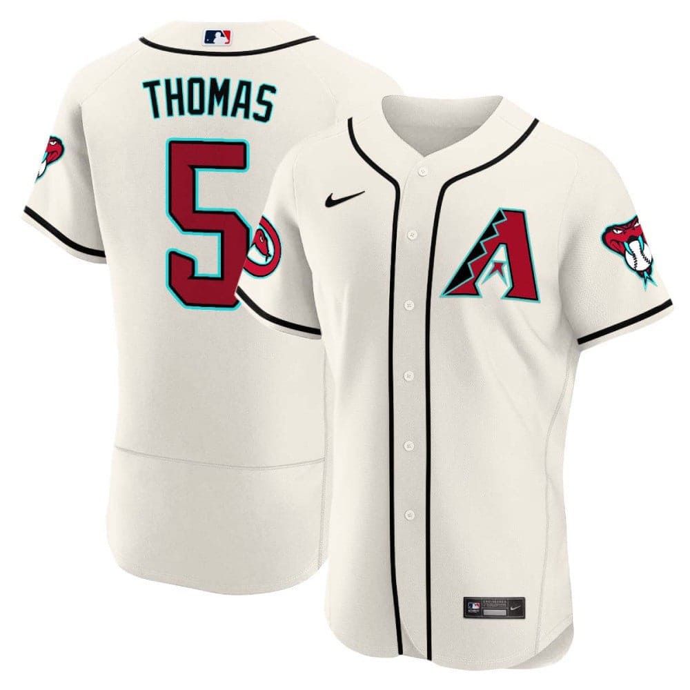 Men Arizona Diamondback #5 Thomas Cream 2024 Nike Flex Base MLB Jersey